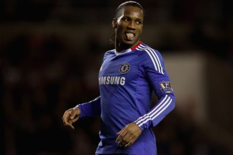 SUNDERLAND, ENGLAND - FEBRUARY 01:  Didier Drogba of Chelsea reacts during the Barclays Premier League match between Sunderland and Chelsea at the Stadium of Light on February 1, 2011 in Sunderland, England.  (Photo by Scott Heavey/Getty Images)
