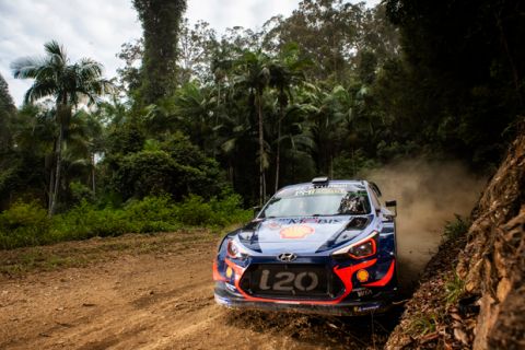 Thierry Neuville (BEL) performs during FIA World Rally Championship 2018 in Coffs Harbour, Australia on November 15, 2018