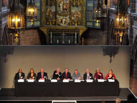Picture by Jason Roberts.......
The Hillsborough independent Panel chaired by the Right Rev Bishop James Jones at the Anglican Cathedral, Liverpool.