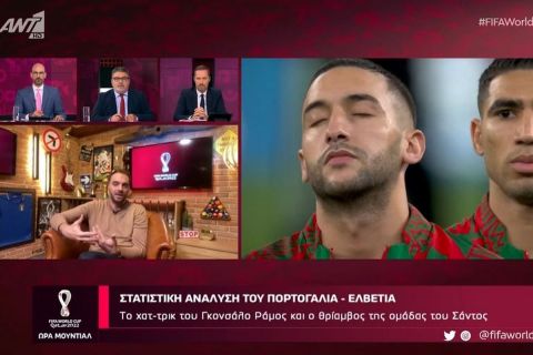 Ο Θέμης Καίσαρης στην εκπομπή του ΑΝΤ1 "Ώρα Μουντιάλ"