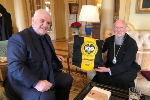 ΑΕΚ: Ο Μελισσανίδης συναντήθηκε με τον Οικουμενικό Πατριάρχη, τον τίμησε με το μετάλλιο "Χρυσός Δικέφαλος Αετός"