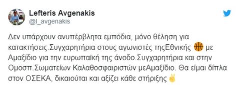 Αυγενάκης για Εθνική ομάδα με αμαξίδιο: "Δεν υπάρχουν ανυπέρβλητα εμπόδια"