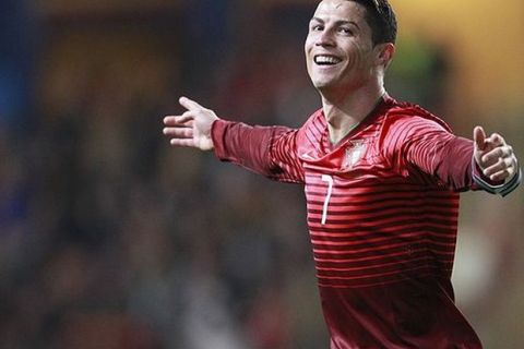 FUTEBOL - Cristiano Ronaldo, durante o jogo de preparacao para o Mundial 2014, Portugal - Camaroes. Estadio Municipal de Leiria. Quarta feira 5 de Marco de 2014. (ASF/ANDRE ALVES)