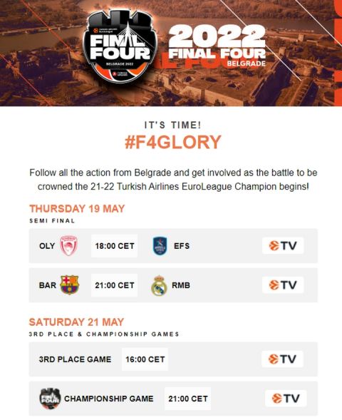 Final Four 2022: Γκάφα της EuroLeague με λάθος ώρα του τελικού