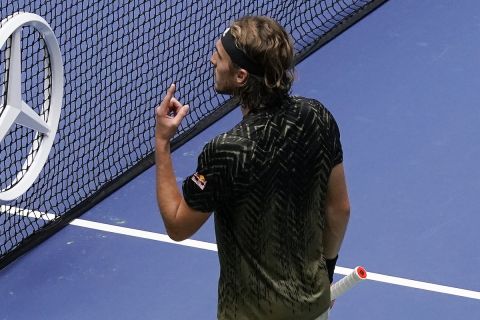 Ο Στέφανος Τσιτσιπάς στη διάρκεια του US Open