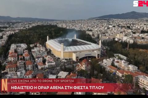 Εικόνα της OPAP Arena από το drone του SPORT24