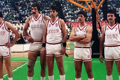 Η πεντάδα της Σοβιετικής Ένωσης στο EuroBasket 1987