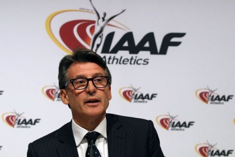 FILE - In this June 17, 2016 file photo, IAAF President Sebastian Coe speaks during a news conference after a meeting of the IAAF Council at the Grand Hotel in Vienna, Austria. It seems everywhere you turn in track and field right now theres bad news. Two days before the track competition starts at the Rio de Janeiro Olympics, Coe said Wednesday, Aug.  10 that hes not confident there will be full crowds. (AP Photo/Ronald Zak, File)