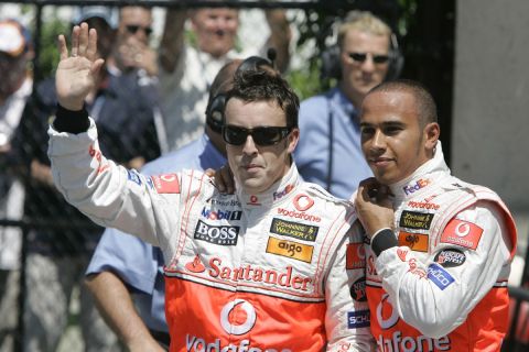 O Αλόνσο με τον Χάμιλτον στην McLaren