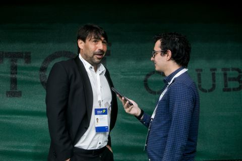 Ο Μάρκος Παγδατής και ο δημοσιογράφος του SPORT24, Κώστας Αυγουστάκης