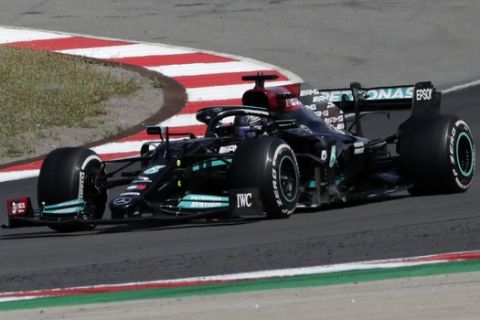 Ο Χάμιλτον στο GP της Πορτογαλίας στις 2 Μαΐου του 2021.