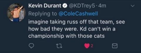 Τα οργισμένα tweets του Durant για τους Thunder!