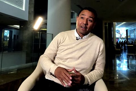 In this photo taken on Wednesday Feb. 28, 2018, Peru's national soccer team assistant manager Nolberto Solano speaks during an interview with The Associated Press ahead of the World Cup in Sochi, Russia. Perus toughest game at its first World Cup since 1982 is the second game in Group C in Yekaterinburg against 2016 European Championship finalist France, which can deploy Kylian Mbappe and  Antoine Griezmann up front. Its a really great paced team, Solano said in an interview with the Associated Press, and strong in the middle with (Blaise) Matuidi, Pogba. (NGolo) Kante. All them very physical. So we need to make sure we dont give any space to the lads because they will kill you. (AP Photo/Rob Harris)