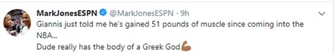 Αποθέωση Γιάννη Αντετοκούνμπο από ESPN: "Έχει το σώμα Έλληνα Θεού"!