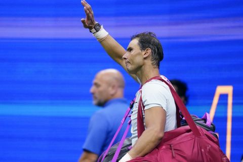 Ο Ραφαέλ Ναδάλ μετά τον αποκλεισμό του από το US Open