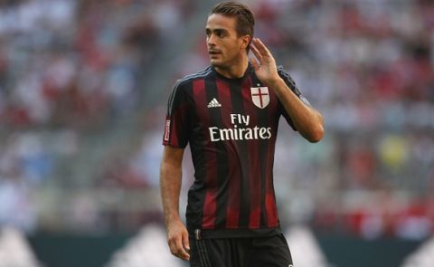 MUNICH, GERMANY - AUGUST 05:  Allesandro Matri of AC Milan reacts during the Audi Cup third place match between Tottenham Hotspur and AC Milan at Allianz Arena on August 5, 2015 in Munich, Germany.  (Photo by Alexandra Beier/Bongarts/Getty Images)