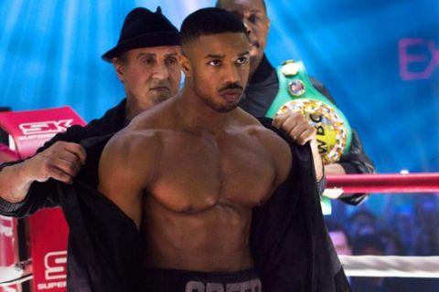 C2_01907_R2
(l-r.) Jacob 'Stitch' Duran as Stitch-Cutman, Sylvester Stallone as Rocky Balboa, 
Michael B. Jordan as Adonis Creed 
and Wood Harris as Tony 'Little Duke' Burton in CREED II, 
a Metro Goldwyn Mayer Pictures and Warner Bros. Pictures film.
Credit: Barry Wetcher / Metro Goldwyn Mayer Pictures / Warner Bros. Pictures
© 2018 Metro-Goldwyn-Mayer Pictures Inc. and Warner Bros. Entertainment Inc.
All Rights Reserved.
