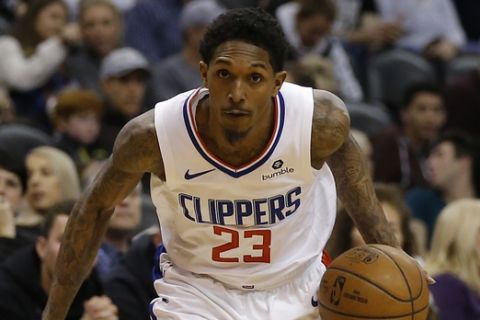 Los Angeles Clippers guard Lou Williams (23) in the first half during an NBA basketball game against the Phoenix Suns, Friday, Jan. 4, 2019, in Phoenix. (AP Photo/Rick Scuteri)