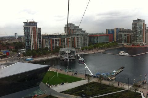 Η O2 Arena και τα Docklands από ψηλά