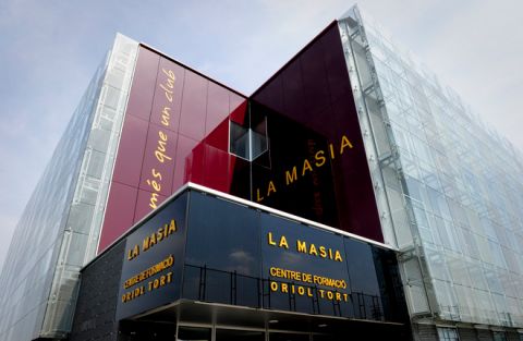 This pictured shows the new building named "La Masia" training centre Oriol Tort where young players of the Barcelona football club live and train, near the Camp Nou stadium in Barcelona  on August 5, 2011 .  AFP PHOTO/ JOSEP LAGO (Photo credit should read JOSEP LAGO/AFP/Getty Images)