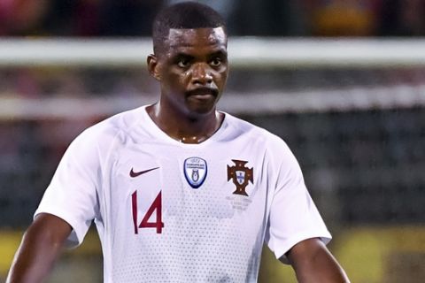 Portugal's William Carvalho during a friendly soccer match between Belgium and Portugal at the King Baudouin stadium in Brussels, Saturday, June 2, 2018. (AP Photo/Geert Vanden Wijngaert)
