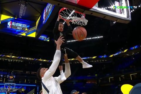 NBA All-Star Game 2024: Ο Γιάννης Αντετοκούνμπο βοήθησε τον γιο του, Λίαμ, να καρφώσει στο καλάθι