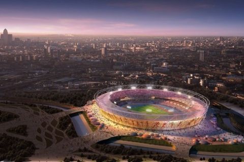 A computer-generated image shows the Olympic stadium after completion, after it was unveiled in London in a November 7, 2007 file photo. West Ham United were expected to defeat London soccer rivals Tottenham Hotspur on Friday in a battle to inherit the Olympic stadium after the 2012 Games.   REUTERS/Anthony Charlton/ODA/handout  (BRITAIN - Tags: SPORT OLYMPICS POLITICS) NO ARCHIVES. FOR EDITORIAL USE ONLY. NOT FOR SALE FOR MARKETING OR ADVERTISING CAMPAIGNS. THIS IMAGE HAS BEEN SUPPLIED BY A THIRD PARTY. IT IS DISTRIBUTED, EXACTLY AS RECEIVED BY REUTERS, AS A SERVICE TO CLIENTS