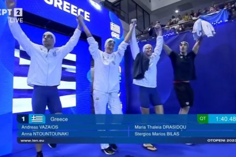 Ευρωπαϊκό κολύμβησης: Όγδοη η ελληνική τετράδα στην 4Χ50μ μικτή mixed
