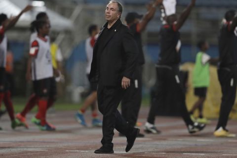 FILE - In this Oct. 10, 2017, file photo, United States coach Bruce Arena stands on the sideline during a 2018 World Cup qualifying soccer match against Trinidad and Tobago, in Couva, Trinidad. Arena has resigned in the wake of the teams U.S. national teams crash out of contention for the 2018 World Cup. We didnt get the job done, and I accept responsibility, Arena said in a statement on Friday, Oct. 13, 2017. (AP Photo/Rebecca Blackwell, File)