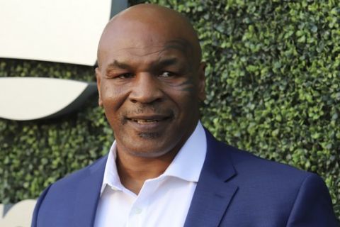Mike Tyson attends the opening night ceremony of the U.S. Open tennis tournament at the USTA Billie Jean King National Tennis Center on Monday, Aug. 27, 2018, in New York. (Photo by Greg Allen/Invision/AP)