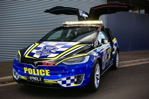 Tesla Model X Police Car Victoria
