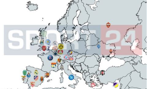 Ο χάρτης του Champions League 2016-17