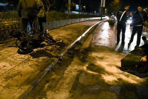 Επεισόδια το βράδυ του Σαββάτου,μεταξύ οπαδών του Ολυμπιακού και του Παναθηναϊκού στην Λ.Ποσειδώνος στον Φλοίσβο,εννέα συλλήψεις από την αστυνομία,Κυριακή 5 Μαρτίου 2017 (EUROKINISSI)
