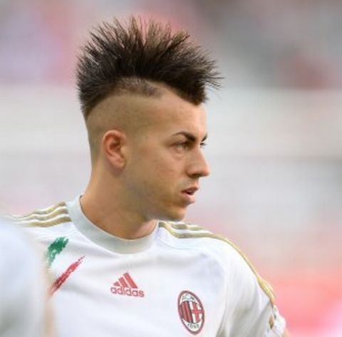 Stephan El Shaarawy of AC Milan looks on during warm-up prior to the Audi Cup soccer semifinal match Manchester City vs AC Milan at Allianz Arena in Munich, Germany, 31 July 2013. Photo: Andreas Gebert/dpa
