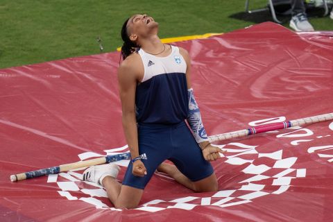 Ο Εμανουήλ Καραλής κατά την παρουσία του στους Ολυμπιακούς αγώνες του Τόκιο | 3 Αυγούστου 2021