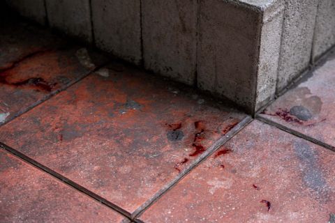 Εικόνες από το σημείο της αιματηρής συμπλοκής των οπαδών στη Θεσσαλονίκη
