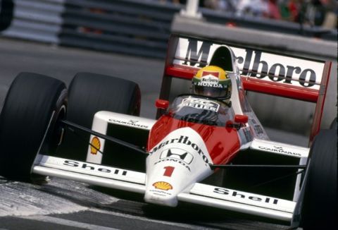 Ayrton Senna (BR), Honda Marlboro McLaren MP4/5B.. Monaco Grand Prix, Monte Carlo, 07/05/1989.