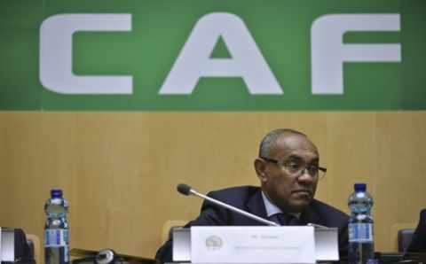 New president of the African soccer confederation Ahmad of Madagascar, attends the general assembly of the Confederation of African Football (CAF) in Addis Ababa, Ethiopia Thursday, March 16, 2017.  Issa Hayatou was voted out as president of the African soccer confederation on Thursday after 29 years in charge, losing to challenger Ahmad of Madagascar in a major shakeup for the sport on the African continent. (AP Photo)