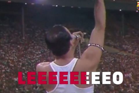 Η Μπαρτσελόνα "γιόρτασε" το 106ο γκολ του Μέσι με Freddie Mercury (VIDEO)