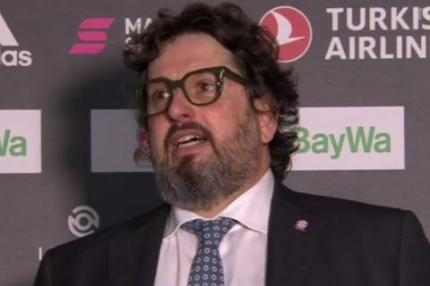 Ο Αντρέα Τρινκιέρι στη μικτή ζώνη της EuroLeague