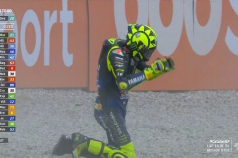 Moto GP: Η πτώση του Ρόσι που του στέρησε το 200ο πόντιουμ
