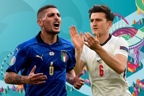 Ιταλία - Αγγλία: Ο Βεράτι βάζει την προσωπικότητα κι ο Μαγκουάιρ το κεφάλι στην τελική μάχη του Euro 2020