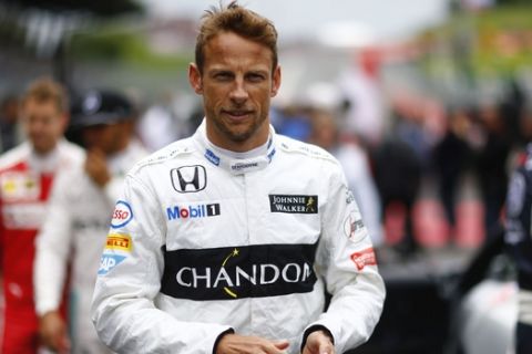 Jenson Button on the grid.