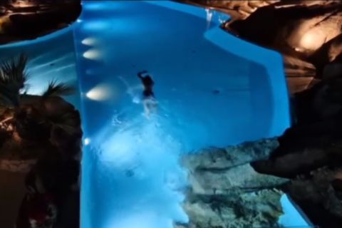 Ο Ζλάταν Ιμπραχίμοβιτς κάνει νυχτερινό μπάνιο στην πισίνα