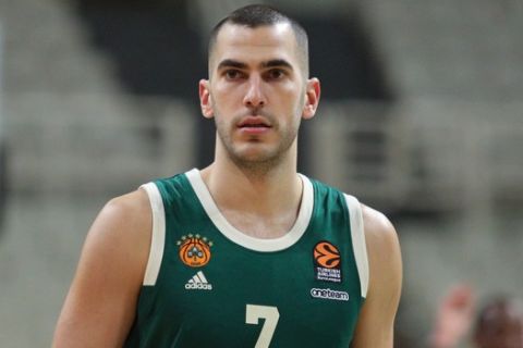 Ο Μποχωρίδης με τη φανέλα του Παναθηναϊκού σε αγώνα της EuroLeague