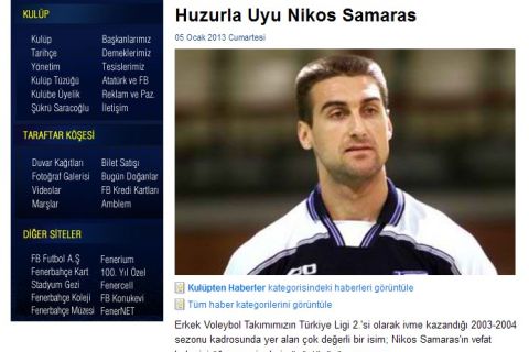 "Huzurla Uyu Nikos Samaras"