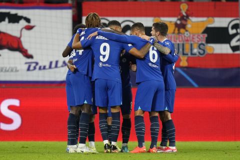 Οι παίκτες της Τσέλσι πανηγυρίζουν γκολ που σημείωσαν κόντρα στη Ζάλτσμπουργκ για τη φάση των ομίλων του Champions League 2022-2023 στη "Ρεντ Μπουλ Αρένα", Ζάλτσμπουργκ | Τρίτη 25 Οκτωβρίου 2022