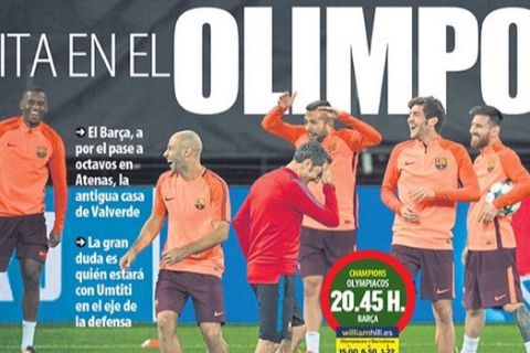Τα πρωτοσέλιδα των καταλανικών εφημερίδων για το Ολυμπιακός - Μπαρτσελόνα