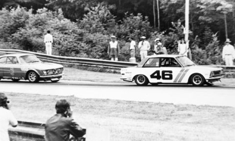 Datsun/Nissan racing legend John Morton and the Datsun BRE 510.