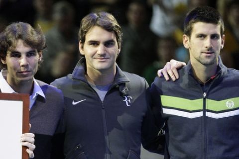Οι Ναδάλ, Φέντερερ και Τζόκοβιτς στο ATP World Tour Finals του 2010